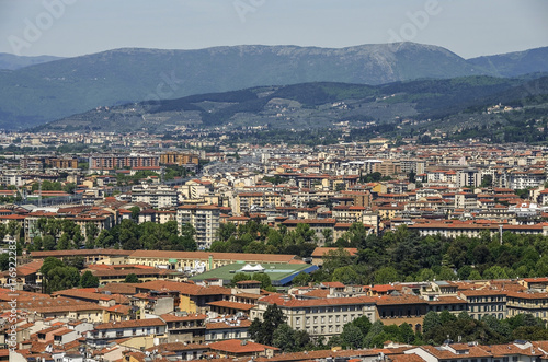 Italian red roofs in Florence, Tuscany, Italy.