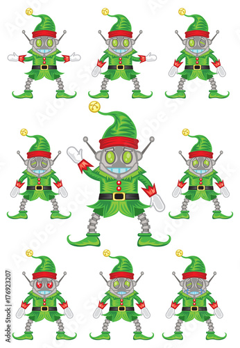 Elfos robot navideños