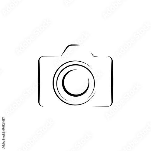 Photo camera silhouette logo icon photo