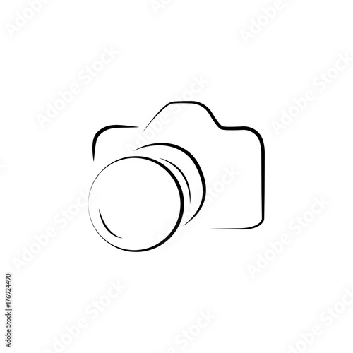 Photo camera silhouette logo icon