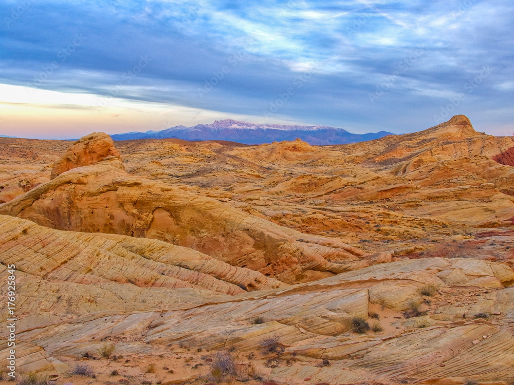 Sunset. Valley of Fire, Nevada, USA