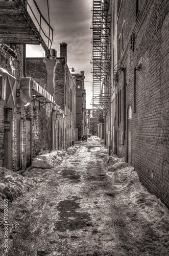 Holyoke Alley in Winter photo