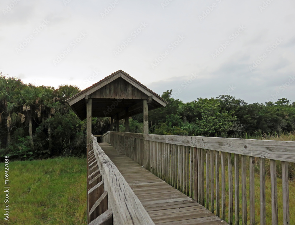 Wooden Boardwalk Bridge Sanibel Captiva Conservation Foundation Florida