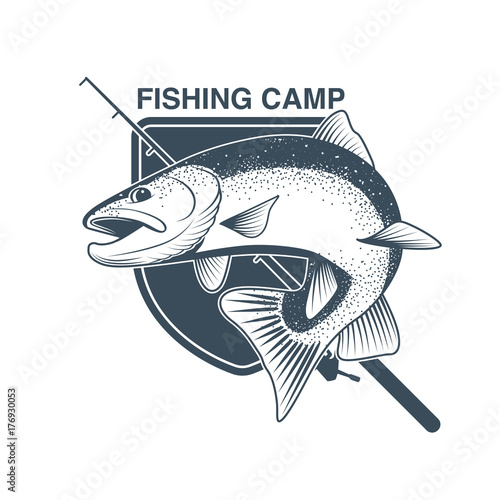 Fishing badge template