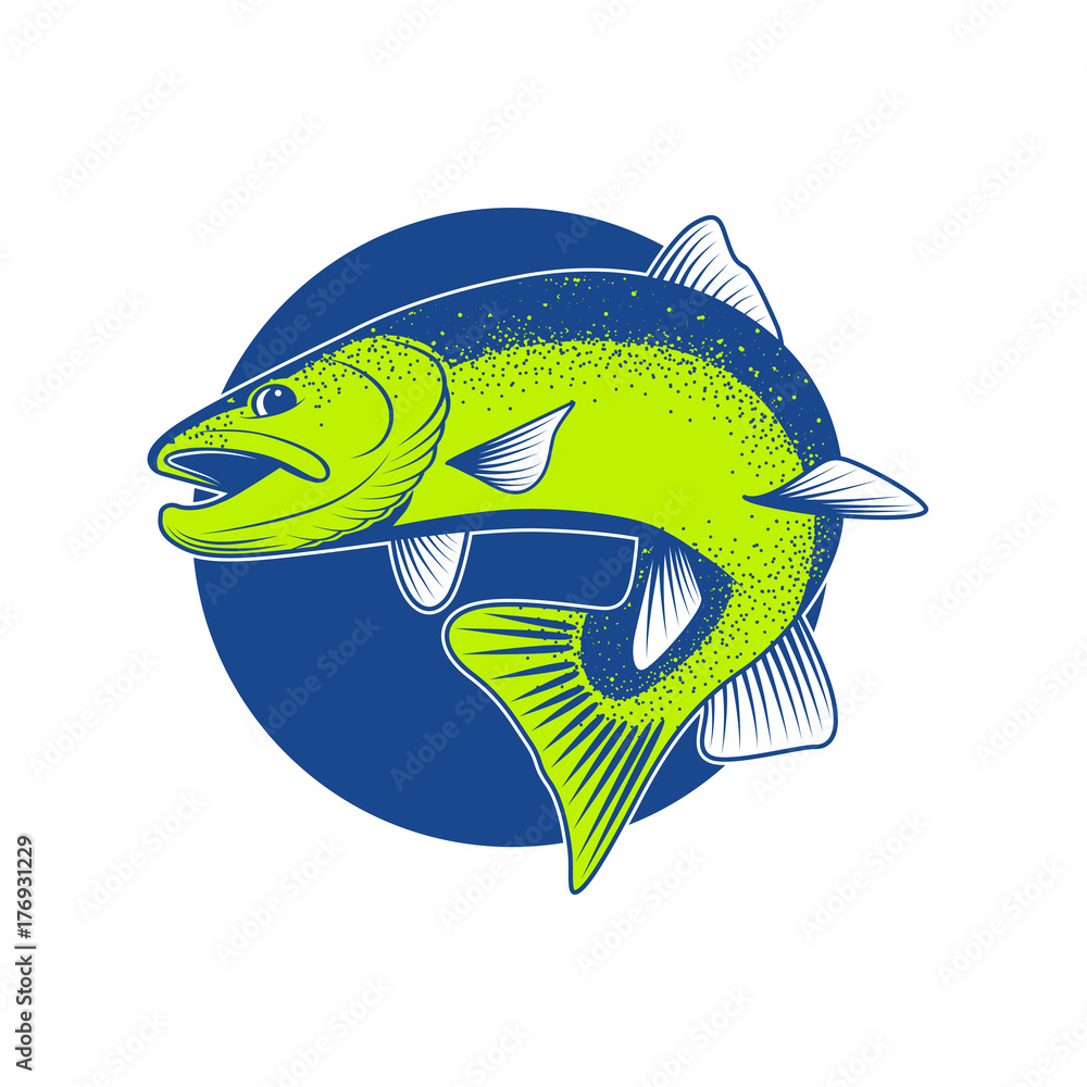 Fishing badge template