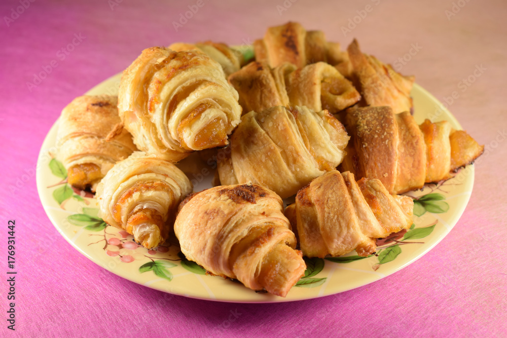 pastry with marmalade pastry with marmalade