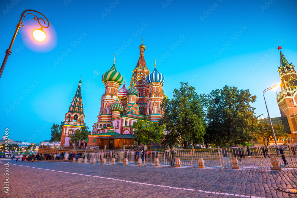Basil's cathedral at Red square in Moscow Basil's cathedral at Red square in Moscow