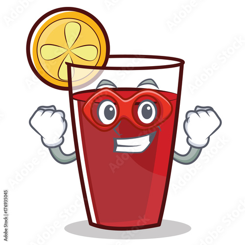 Super hero mulled wine character cartoon