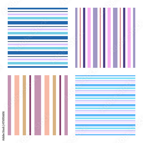 Striped seamless patterns collection