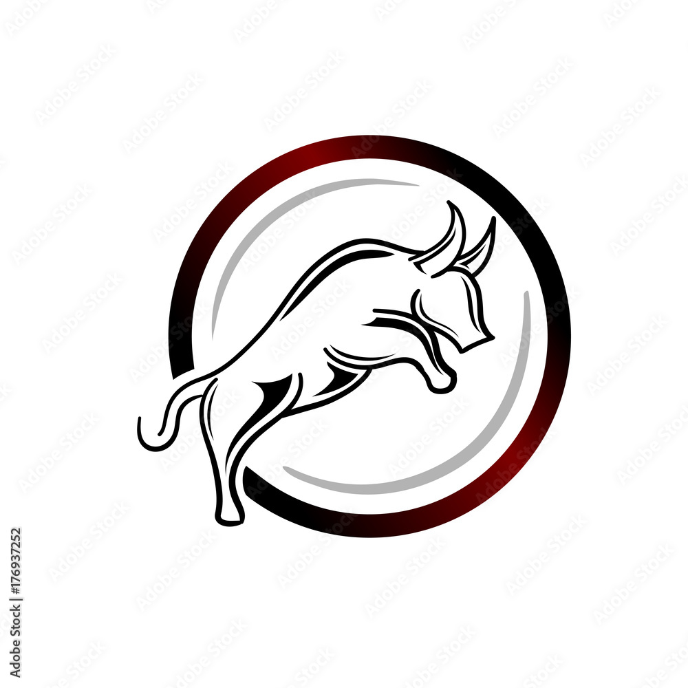 Obraz premium Circle Jump Bull