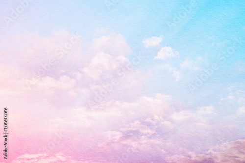 image of abstarct patel clouds and sky with texture