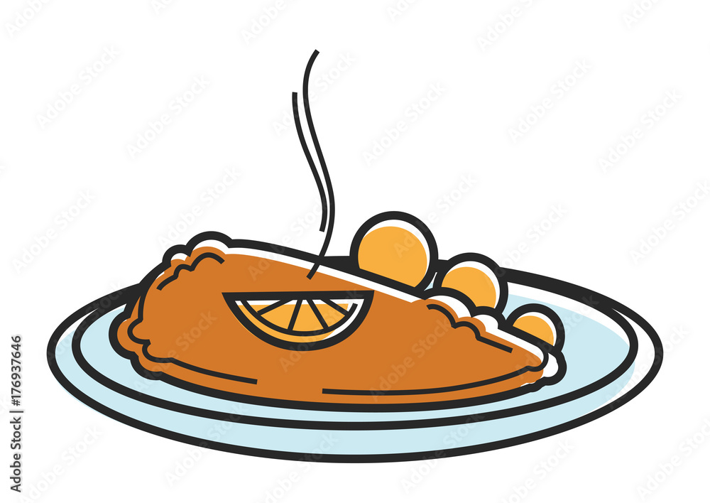 Ταπετσαρία Austria Wiener Schnitzel cutlet Austrian tourism travel landmark famous dish vec