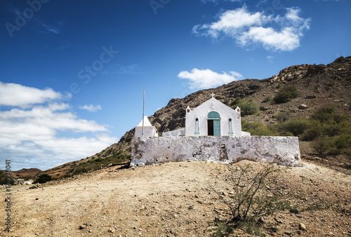 View of old buildings and villages on Cape Verde