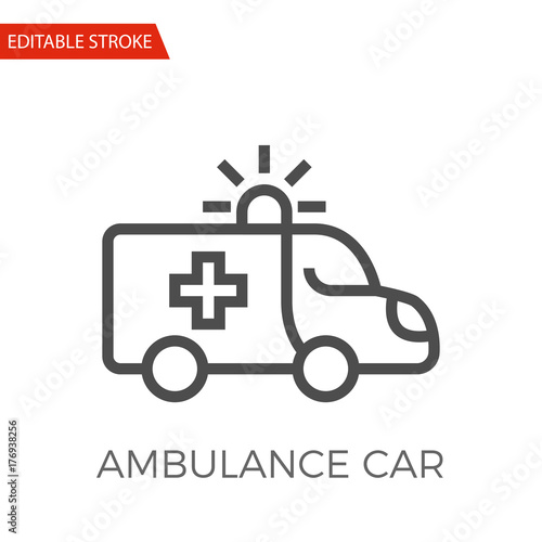 Ambulance Car Vector Icon