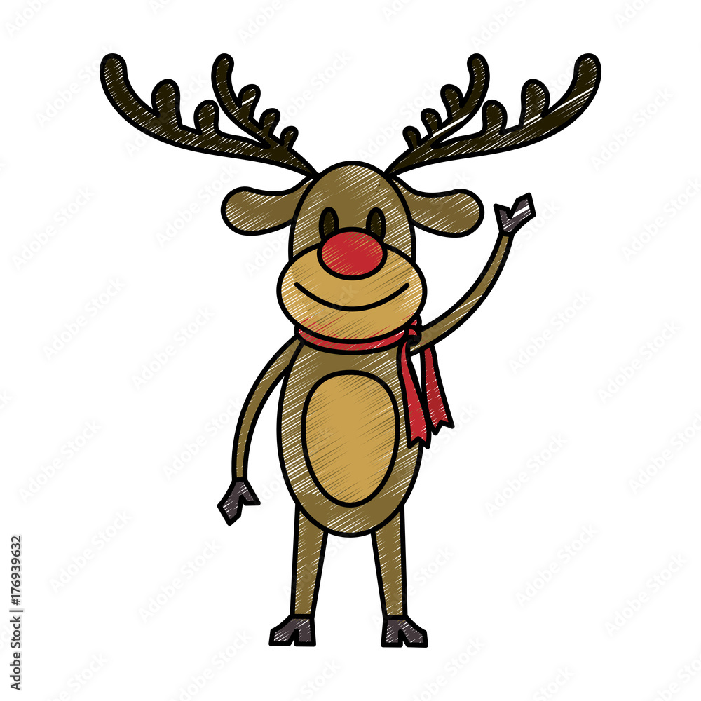 Fototapeta premium Christmas elf cartoon icon vector illustration graphic design
