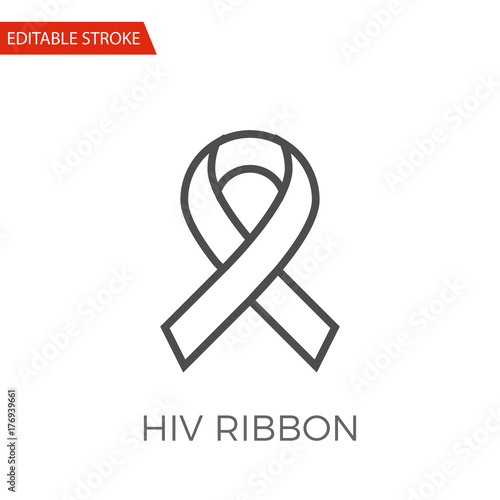 Hiv Ribbon Vector Icon