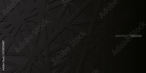 Black abstract background with dark concept.Vector Illustration.