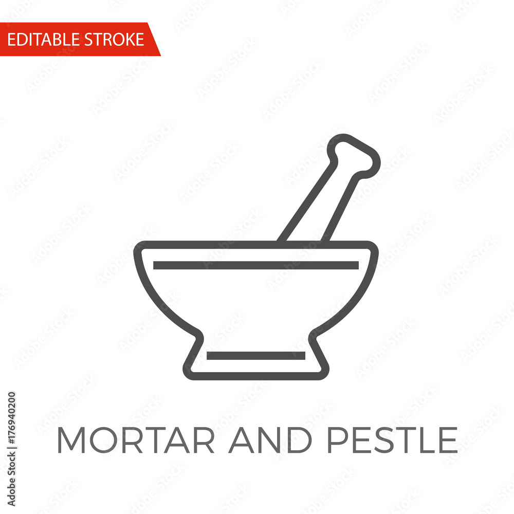 Mortar and Pestle Vector Icon Mortar and Pestle Vector Icon