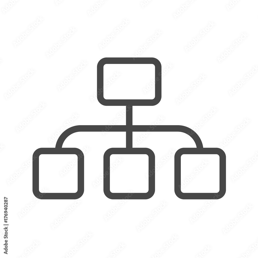 Organization Thin Line Vector Icon Organization Thin Line Vector Icon