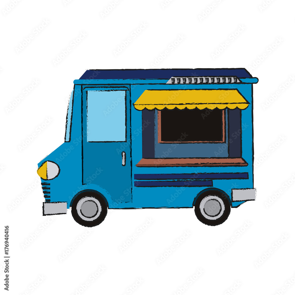 Fototapeta premium Ice cream van icon vector illustration graphic design
