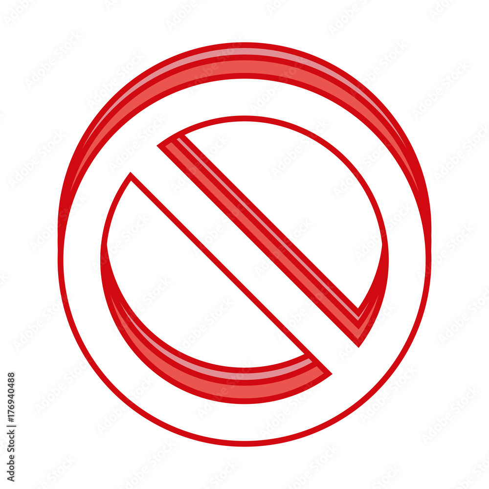 forbidden symbol icon over white background vector illustration forbidden symbol icon over white background vector illustration