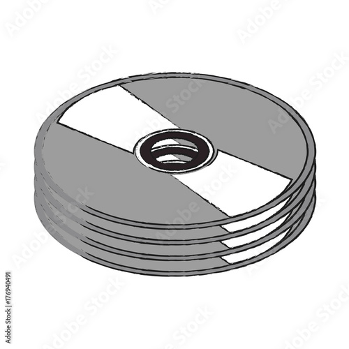 DVD cd rom icon vector illustration graphic design