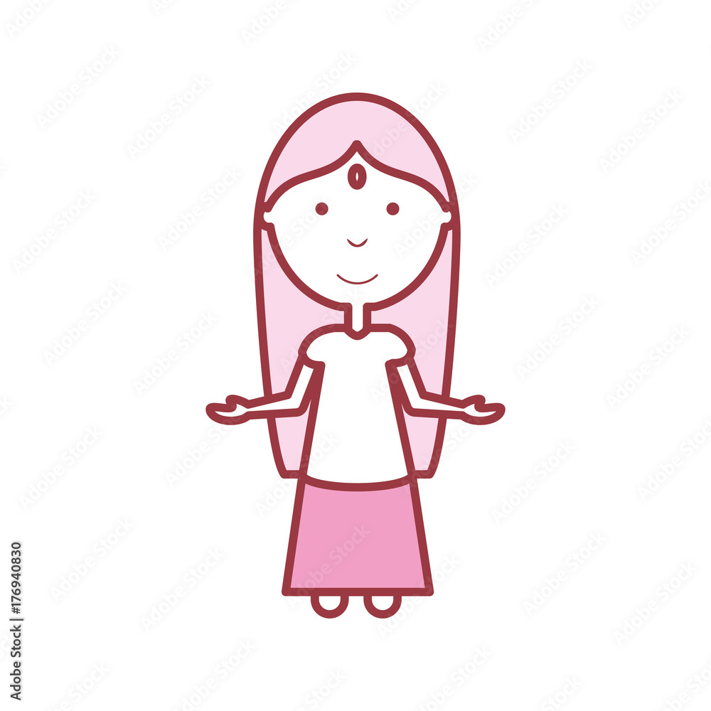 cartoon girl icon over white background vector illustration cartoon girl icon over white background vector illustration