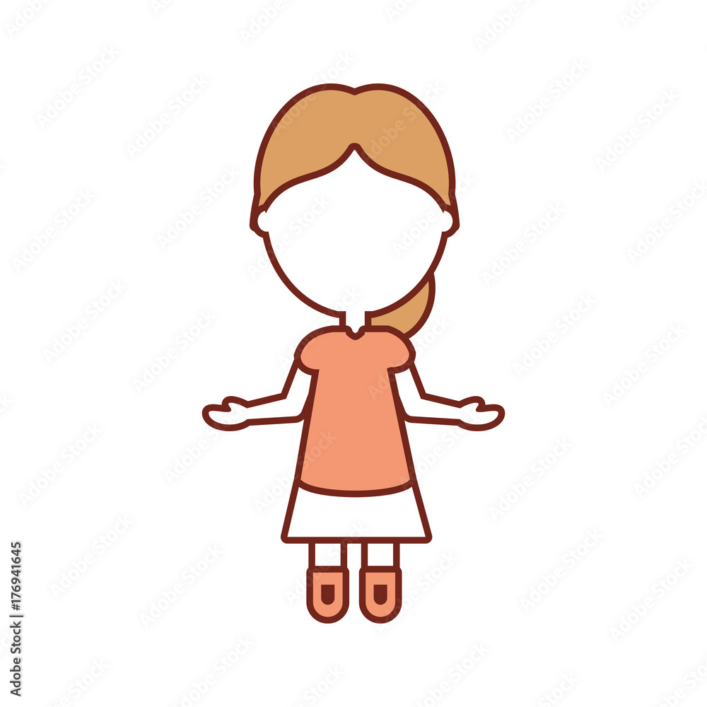 cartoon girl icon over white background vector illustration cartoon girl icon over white background vector illustration