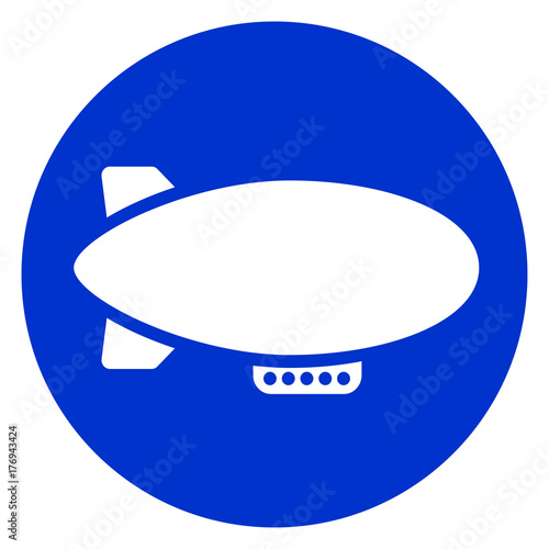 airship blue circle icon