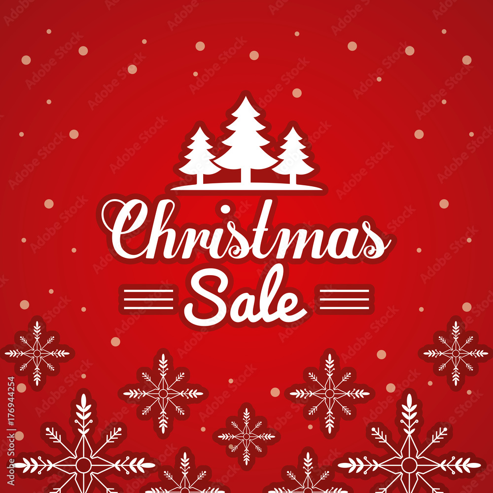 Christmas sale flyer icon vector illustration graphic design