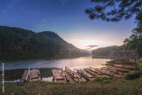 Sunrise in Pang Ung Maehongson Thailand