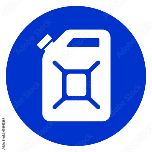 jerrycan blue circle icon
