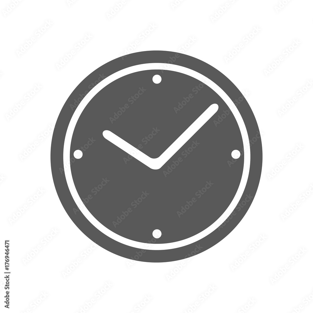 Clock icon vector simple Clock icon vector simple