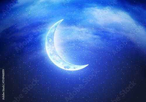 Abstract Crescent Moon