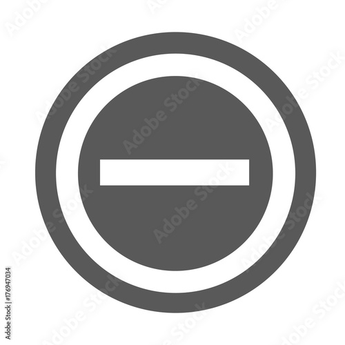 Minus icon vector simple