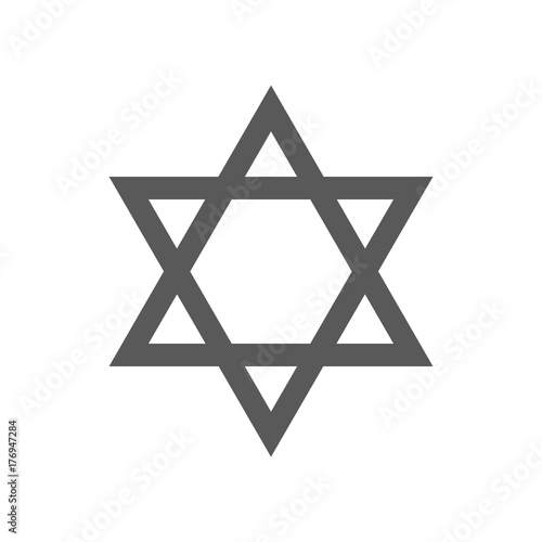 David star icon vector simple