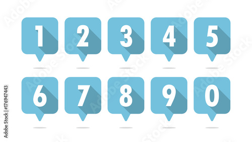 Numbers balloon icon vector