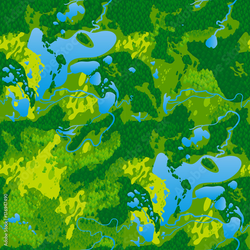 Seamless texture terrain map