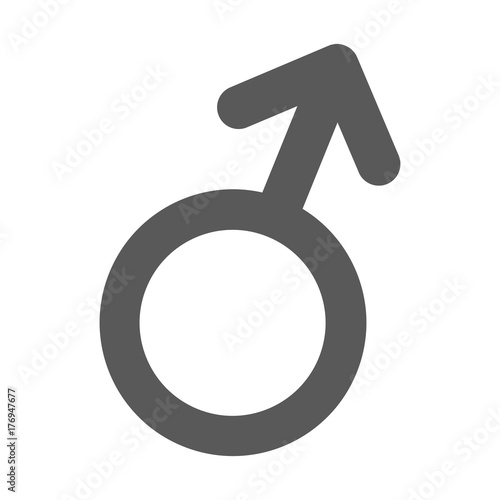 Male gender symbol icon vector simple
