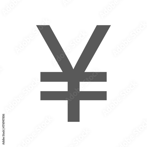 Yen symbol icon vector simple