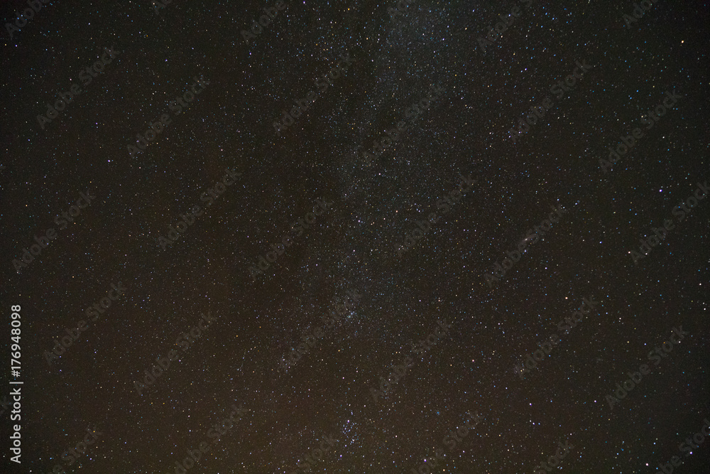 Night sky and stars with long exposure