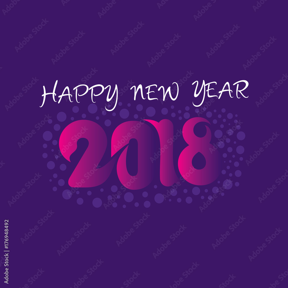 happy new year 2018 poster design