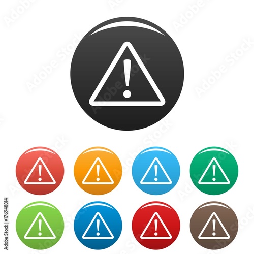 Free Download Warning sign icons set vector - GFXLoad