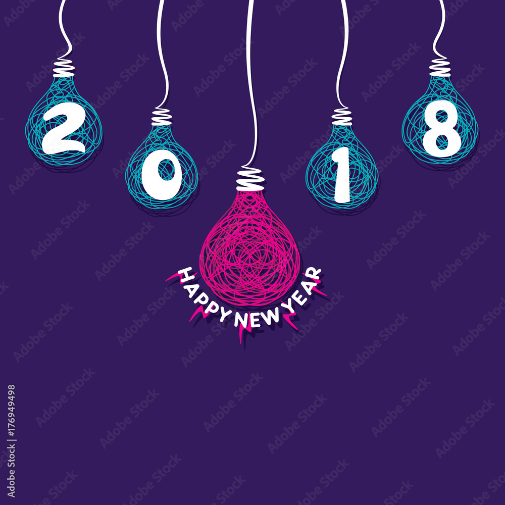 creative happy new year 2018 poster design creative happy new year 2018 poster design