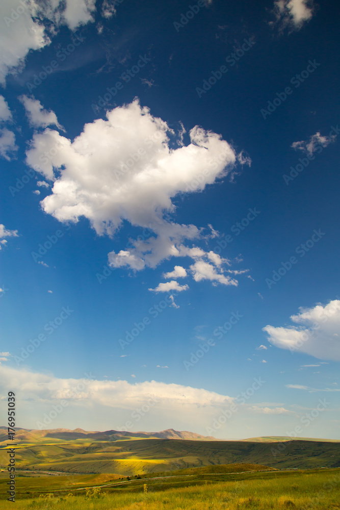 beautiful landscape with clouds in the sky beautiful landscape with clouds in the sky