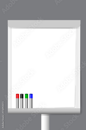 Blank flip chart ready for yout text