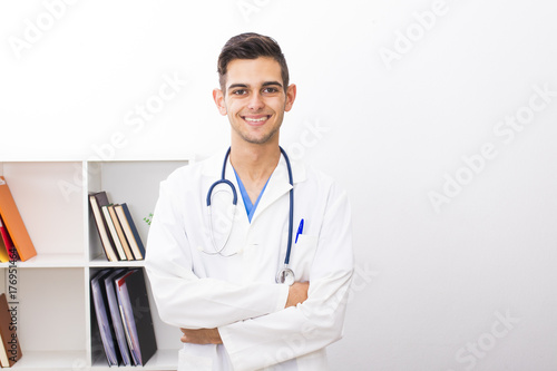 medical doctor with stethoscope, health professionals