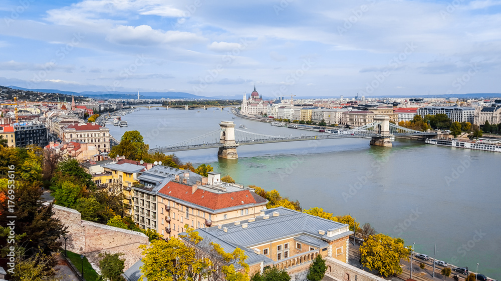 Panoramic view of Budapest. Hungary. 