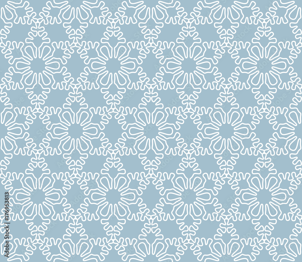 Seamless winter pattern, white snowflakes, Christmas and New Year background, holiday decor. Vector illustration Seamless winter pattern, white snowflakes, Christmas and New Year background, holiday decor. Vector illustration