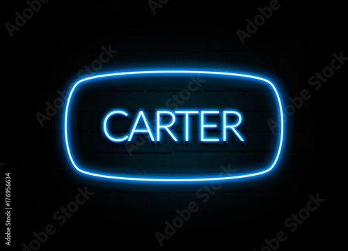 Slika na platnu Carter  - colorful Neon Sign on brickwall